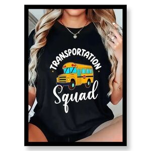 ‼️‼️Clearance-Women’s Black Transportation Squad T-Shirt